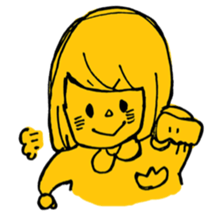 Yellow Yuka-chan sticker #5317211