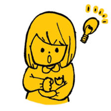 Yellow Yuka-chan sticker #5317212