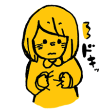 Yellow Yuka-chan sticker #5317213
