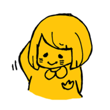 Yellow Yuka-chan sticker #5317214