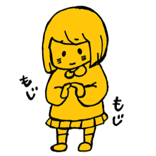 Yellow Yuka-chan sticker #5317215