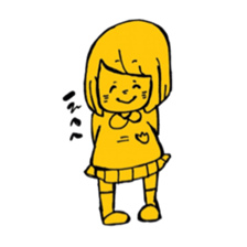 Yellow Yuka-chan sticker #5317217
