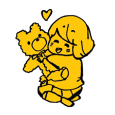 Yellow Yuka-chan sticker #5317218