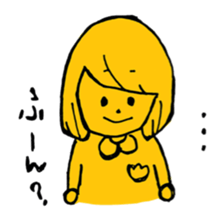 Yellow Yuka-chan sticker #5317220