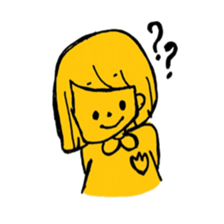 Yellow Yuka-chan sticker #5317222