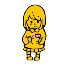 Yellow Yuka-chan sticker #5317226