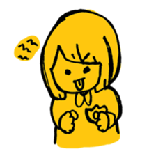 Yellow Yuka-chan sticker #5317233