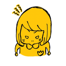 Yellow Yuka-chan sticker #5317234