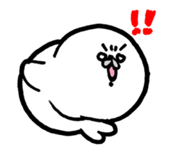 White baby seal01 sticker #5317565
