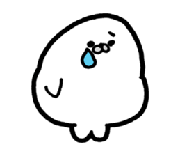 White baby seal01 sticker #5317570