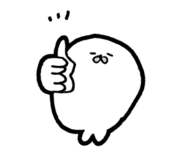 White baby seal01 sticker #5317578