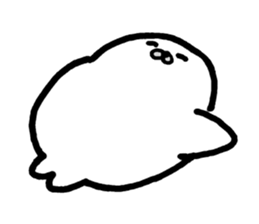 White baby seal01 sticker #5317582