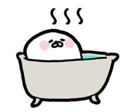 White baby seal01 sticker #5317585