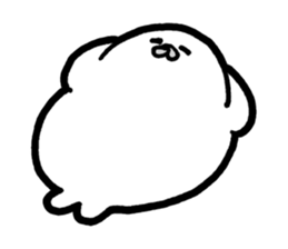 White baby seal01 sticker #5317593