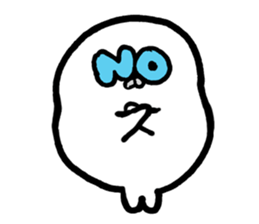 White baby seal01 sticker #5317595