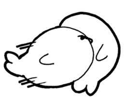 White baby seal01 sticker #5317600