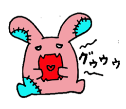 Rabbit monster sticker #5317913
