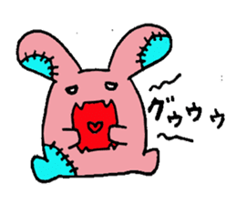 Rabbit monster sticker #5317913