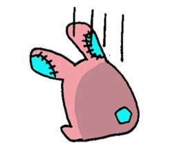 Rabbit monster sticker #5317916