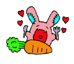 Rabbit monster sticker #5317921