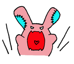 Rabbit monster sticker #5317925