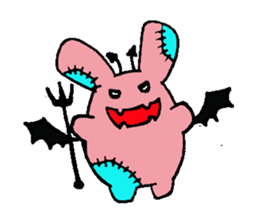Rabbit monster sticker #5317930