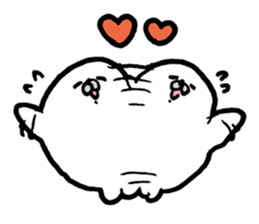 White baby seal02 sticker #5317973