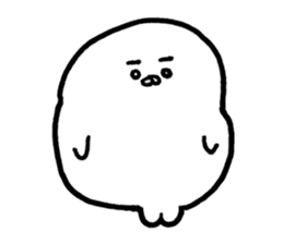 White baby seal02 sticker #5317974