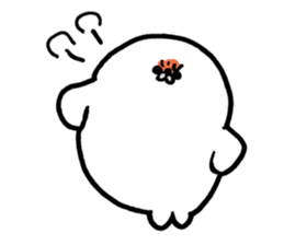 White baby seal02 sticker #5317975