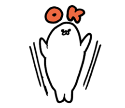 White baby seal02 sticker #5317976