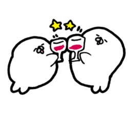 White baby seal02 sticker #5317979