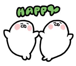 White baby seal02 sticker #5317983