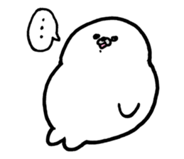 White baby seal02 sticker #5317990