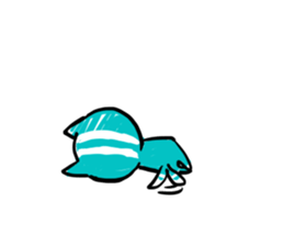 Turquoise cat sticker #5318505