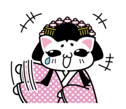 cat princess&old man sticker #5319165