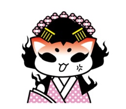 cat princess&old man sticker #5319166