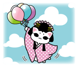 cat princess&old man sticker #5319167