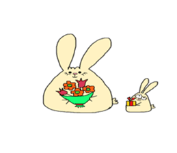 otenba rabbit sticker #5319202