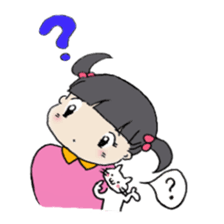 Showa little girl and cat sticker #5319297