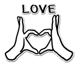 Let's play with a hand sign! sticker #5320185