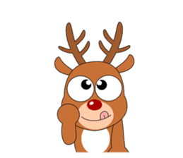 Always cheerful reindeer sticker #5321235