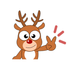 Always cheerful reindeer sticker #5321243