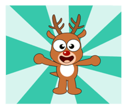 Always cheerful reindeer sticker #5321248