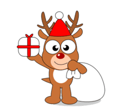 Always cheerful reindeer sticker #5321250