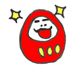 Japanese doll Dharma sticker #5321583