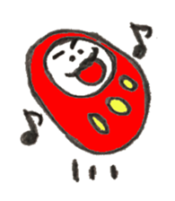 Japanese doll Dharma sticker #5321584