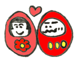 Japanese doll Dharma sticker #5321590