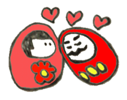 Japanese doll Dharma sticker #5321591