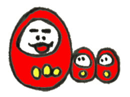 Japanese doll Dharma sticker #5321592