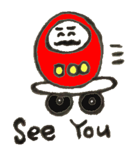 Japanese doll Dharma sticker #5321600